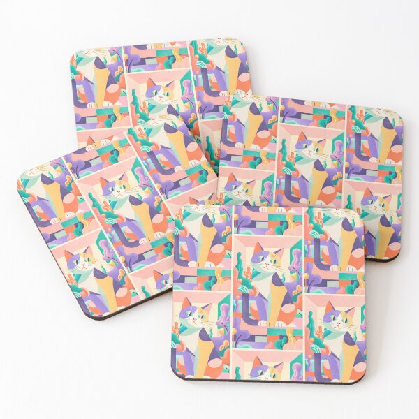 Item preview, Magic Cat in Pastel Geometric Forest designed and sold by Idealforme.