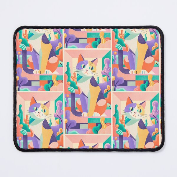 Item preview, Magic Cat in Pastel Geometric Forest designed and sold by Idealforme.