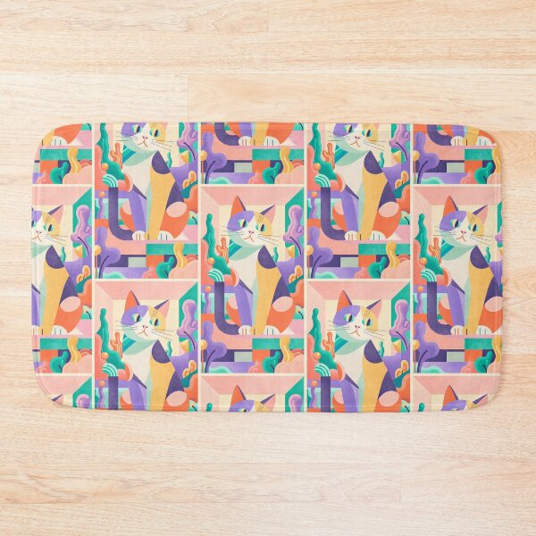 Item preview, Magic Cat in Pastel Geometric Forest designed and sold by Idealforme.