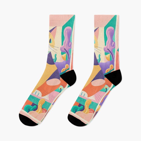 Item preview, Magic Cat in Pastel Geometric Forest designed and sold by Idealforme.