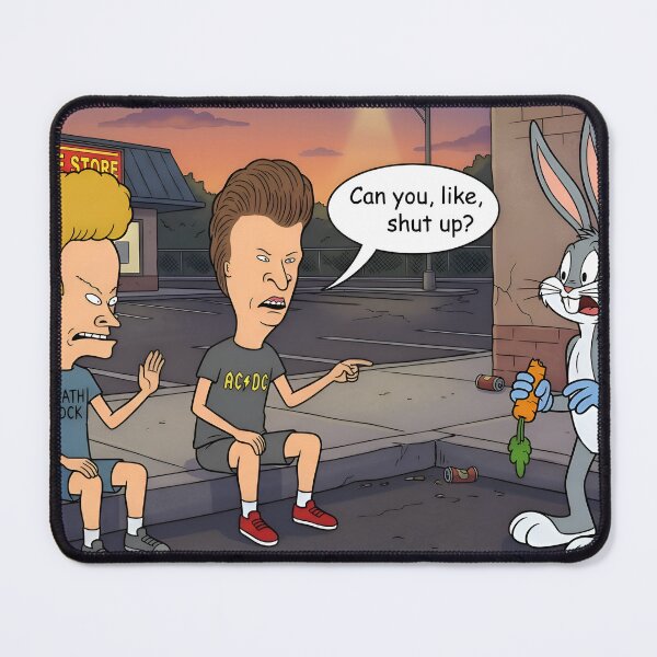 Item preview, Beavis and Butthead telling Bugs Bunny to shut up. designed and sold by WiseBow.