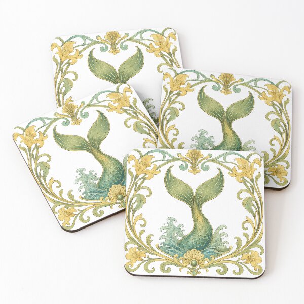 Item preview, Art Nouveau Mermaid Bloom designed and sold by SilkBrushDreams.
