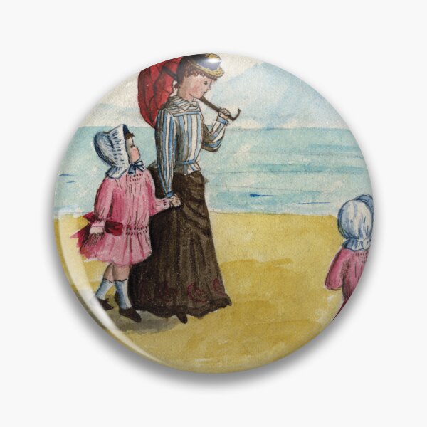 Item preview, Mother and daughters on the seashore in 1885 designed and sold by TerryKerrImages.