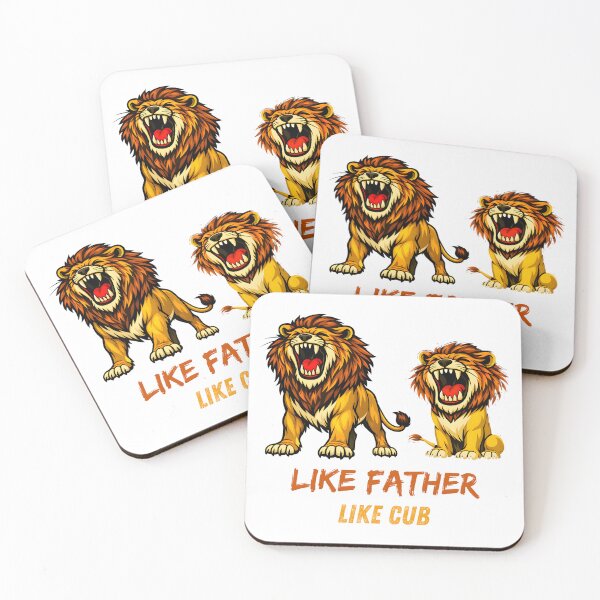 Item preview, Like Father Like Cub – Lion Father and Child Illustration designed and sold by ROARSOME DESiGNS.