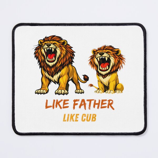 Item preview, Like Father Like Cub – Lion Father and Child Illustration designed and sold by ROARSOME DESiGNS.
