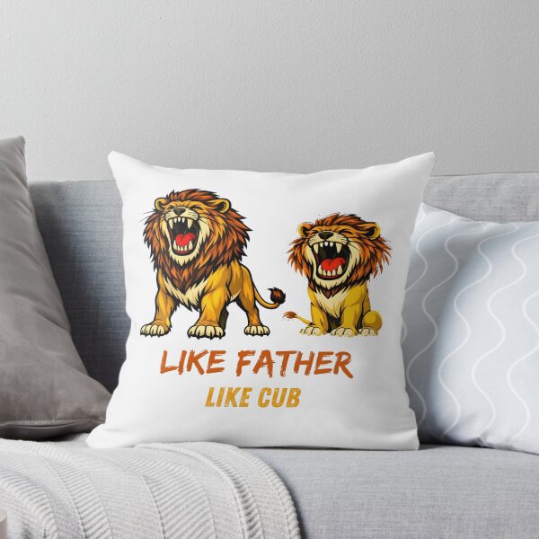 Item preview, Like Father Like Cub – Lion Father and Child Illustration designed and sold by ROARSOME DESiGNS.