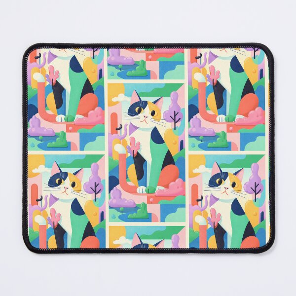 Item preview,  Magic Cat in Pastel Geometric Forest designed and sold by Idealforme.