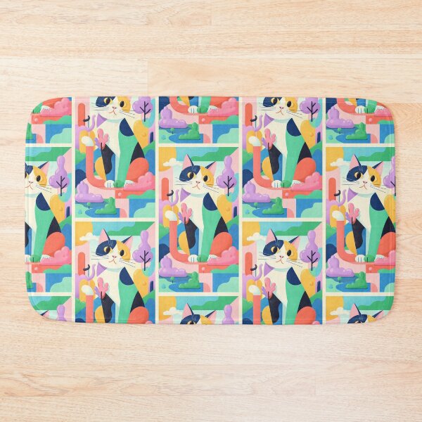 Item preview,  Magic Cat in Pastel Geometric Forest designed and sold by Idealforme.