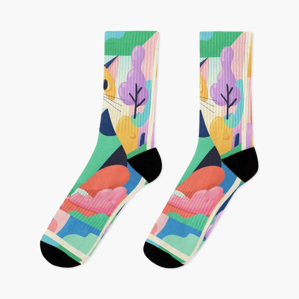 Item preview,  Magic Cat in Pastel Geometric Forest designed and sold by Idealforme.