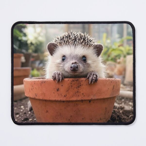Item preview, Hedgehog in a Clay Flower Pot designed and sold by Maria Dryfhout.