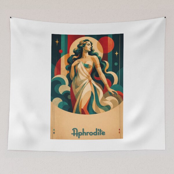 Artikelvorschau, Wandbild - Postkarte - Aphrodite Ewige – Göttin im Art-déco-Stil entworfen und verkauft von ForeverPrintsOK.