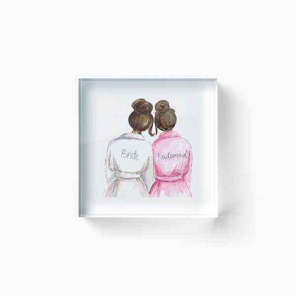 Item preview, Personalized Bridesmaid Gift (Both Brunette) designed and sold by premiertreats.