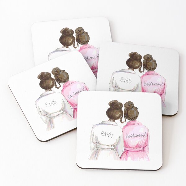 Item preview, Personalized Bridesmaid Gift (Both Brunette) designed and sold by premiertreats.