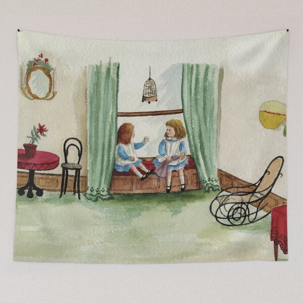 Item preview, Sisters at home in Victorian England in 1885 designed and sold by TerryKerrImages.