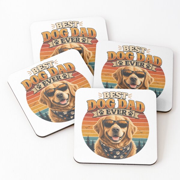 Item preview, Adventure Golden Retriever Dog Dad Hiking Kawaii T-Shirt Sticker designed and sold by Ashley critters.