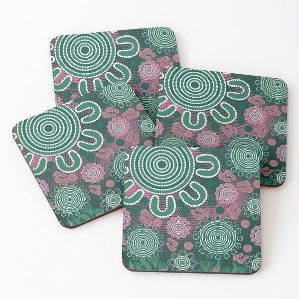 Item preview, Dot Painting Spirit Bushland Deep Green designed and sold by AboriginalartVI.
