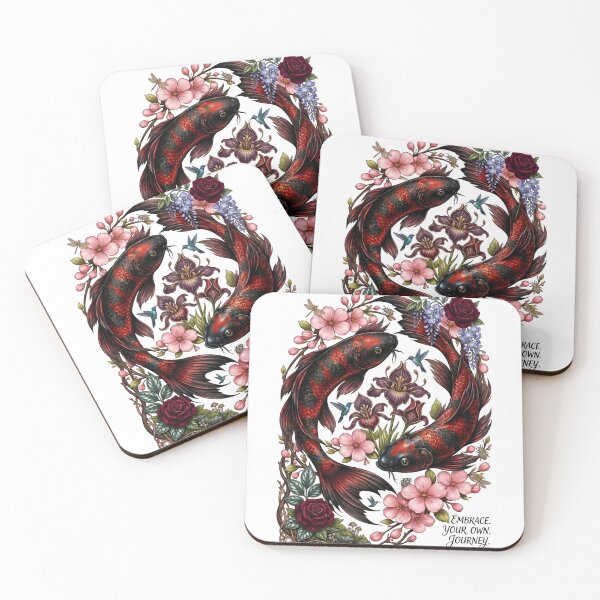 Item preview, Koi Fish Floral Journey Reflection designed and sold by Sovereign Supply Co..