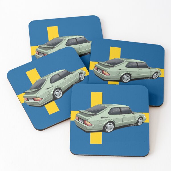 Item preview, The Swede - with flag background designed and sold by Custom Tooned Cars by Coral .