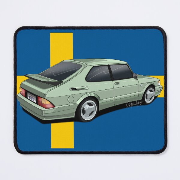Item preview, The Swede - with flag background designed and sold by Custom Tooned Cars by Coral .