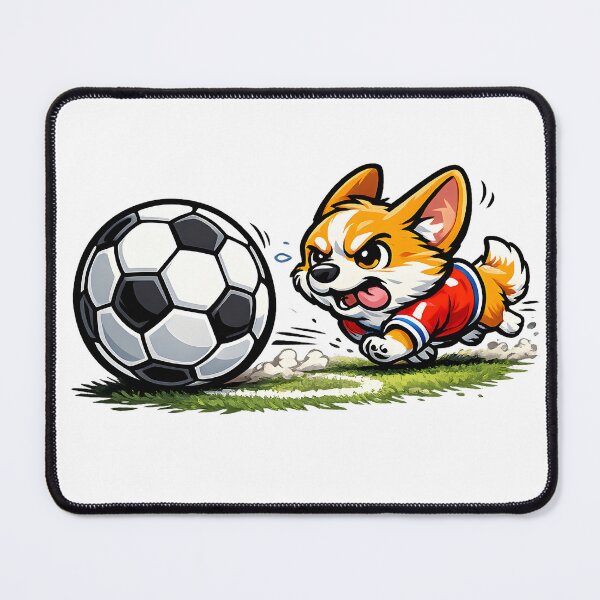 Item preview, Soccer Corgi Tiny Legs Big Dreams designed and sold by PatiImagination.