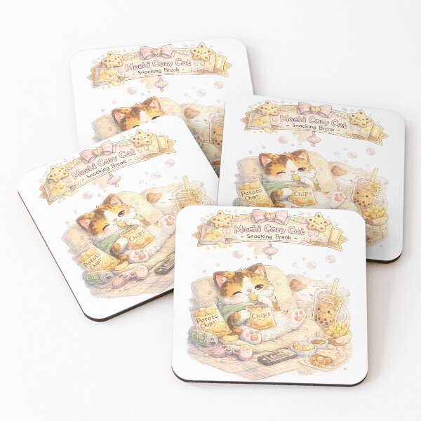 Item preview, Mochi Cozy Cat – Snacking Break designed and sold by Mochi Studio.
