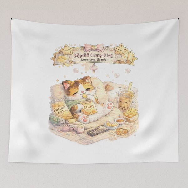 Item preview, Mochi Cozy Cat – Snacking Break designed and sold by Mochi Studio.