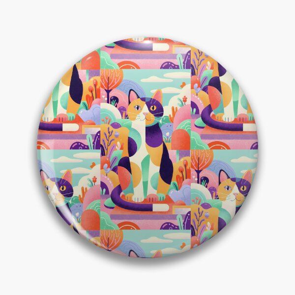 Item preview,  Magic Cat in Pastel Geometric Forest designed and sold by Idealforme.