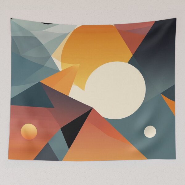 Item preview, Traditional Blockprint Sun Vibrant Tones Poster designed and sold by EnmarcArt.