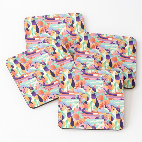 Item preview,  Magic Cat in Pastel Geometric Forest designed and sold by Idealforme.