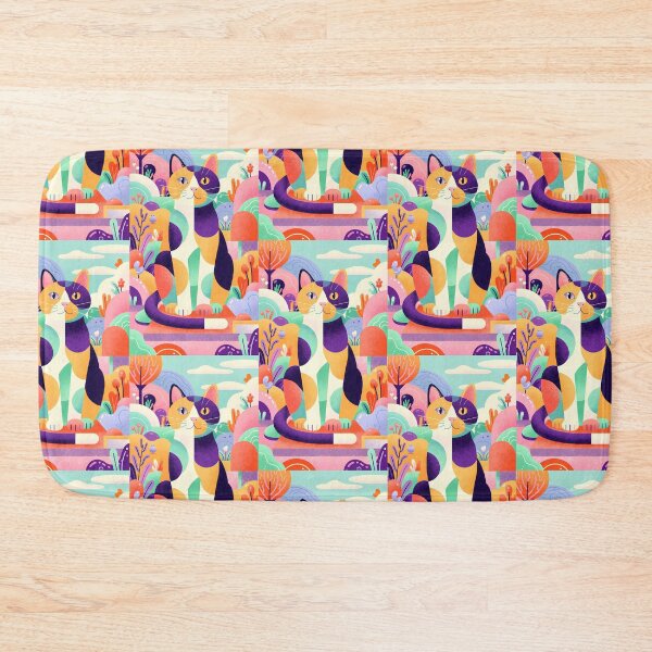Item preview,  Magic Cat in Pastel Geometric Forest designed and sold by Idealforme.