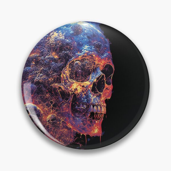 Item preview, vintage pulp art skull out of space designed and sold by aliraweb.