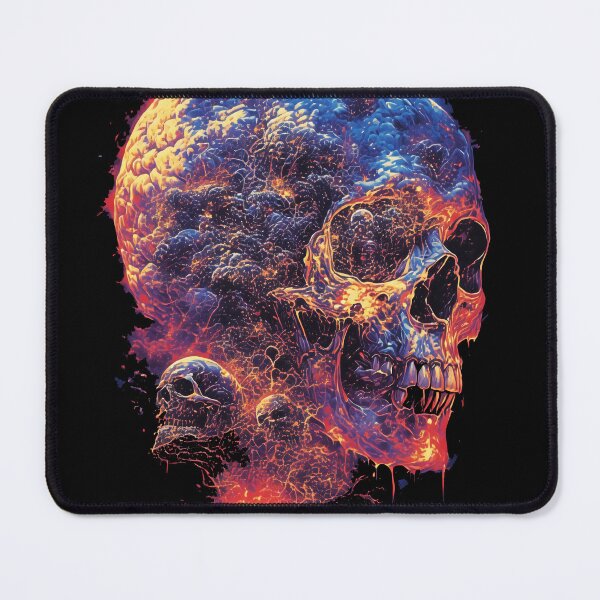 Item preview, vintage pulp art skull out of space designed and sold by aliraweb.
