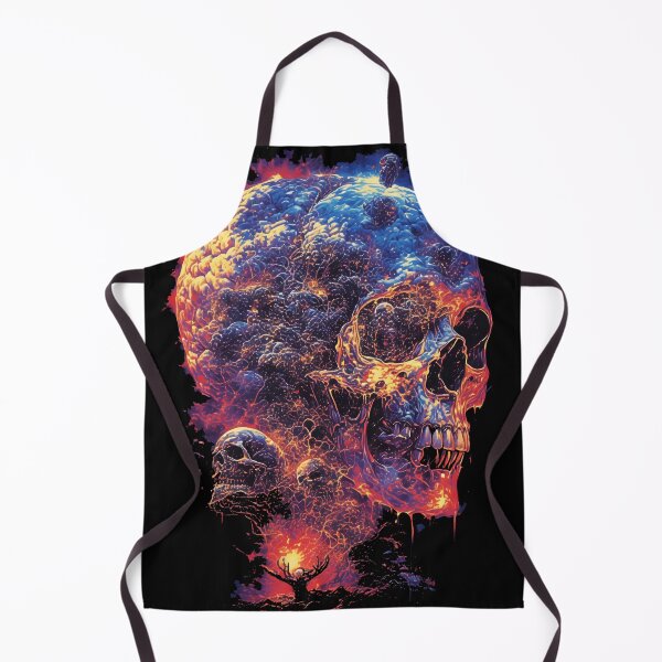 Item preview, vintage pulp art skull out of space designed and sold by aliraweb.