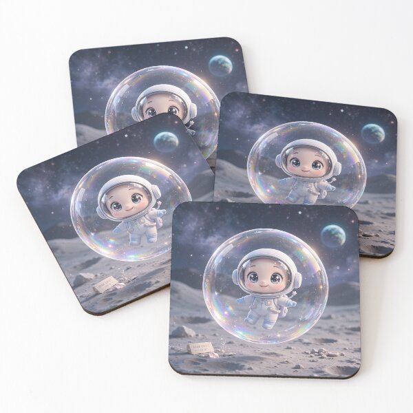 Item preview, Cute Astronaut Bubble Art designed and sold by krazzyremo.