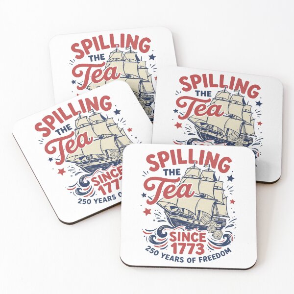 Item preview, Spilling Tea Since 1773 Patriotic History Party Humor designed and sold by FreshVibe Prints.