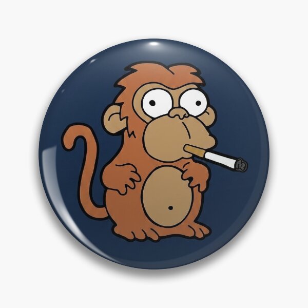 Item preview, The Simpsons Smoking Monkey designed and sold by fennzander.