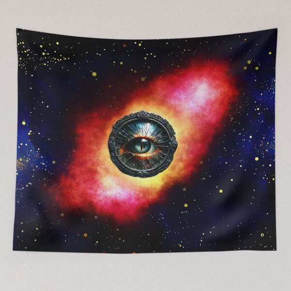 Item preview, Mystical Cosmic Eye inside Burning Nebula Space Art   designed and sold by FahdSpaceArt.