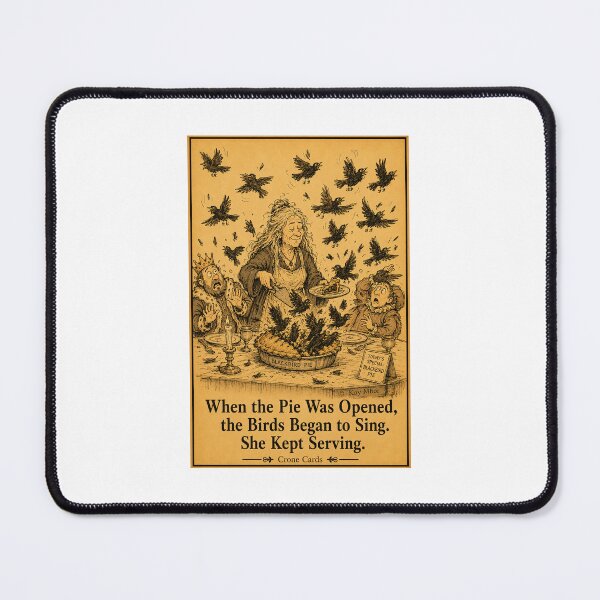 Item preview, Crone Cards — When the Pie Was Opened, the Birds Began to Sing. She Kept Serving designed and sold by Kay Mhor Studio.