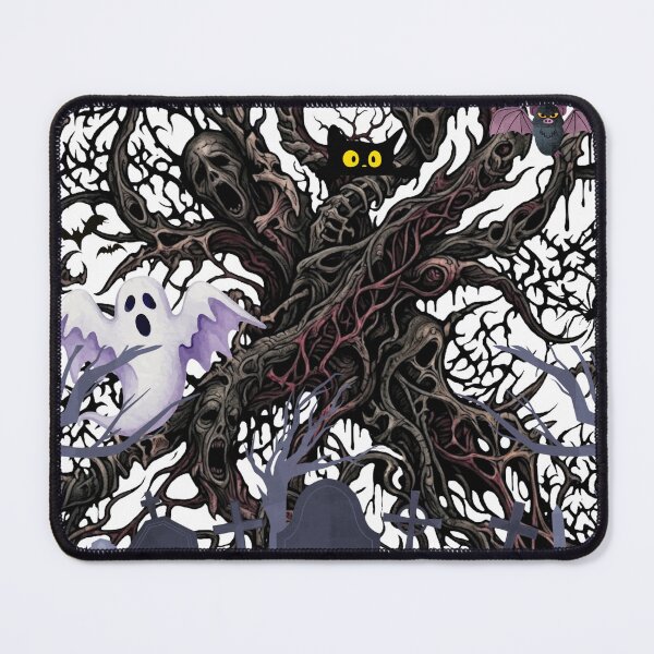 Item preview, Spooky Graveyard and Haunted Tree Goth Halloween Pattern designed and sold by VibranPalette.