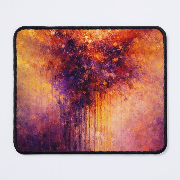 Item preview, Vibrant Purple and Gold Abstract Expressionism Vertical Art Print designed and sold by Joey Santiago.