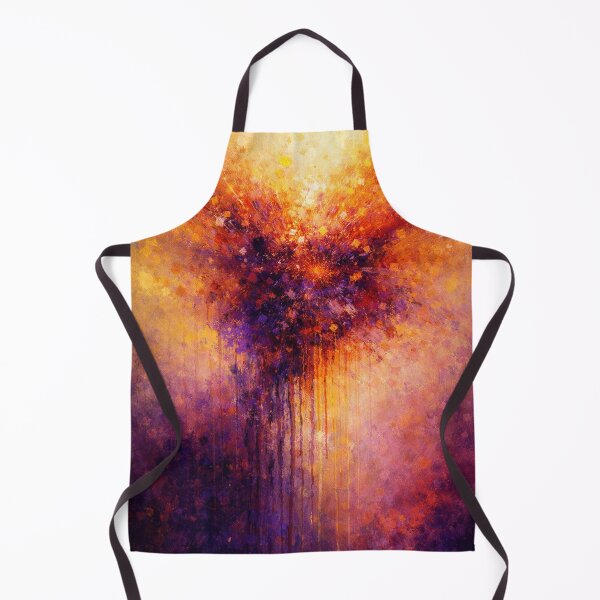 Item preview, Vibrant Purple and Gold Abstract Expressionism Vertical Art Print designed and sold by Joey Santiago.