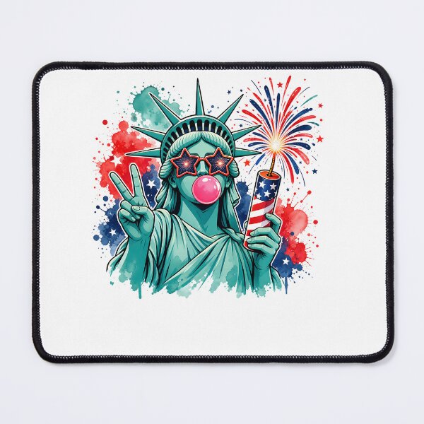 Item preview, Statue of Liberty Blowing Bubble Women Patriotic 4th of July designed and sold by clothesy7.