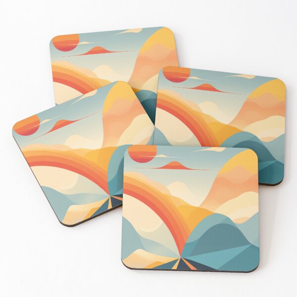 Item preview, Woodblock Landscape Poster Modern Nautical Art designed and sold by EnmarcArt.