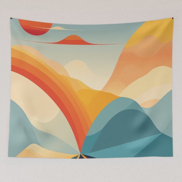 Item preview, Woodblock Landscape Poster Modern Nautical Art designed and sold by EnmarcArt.