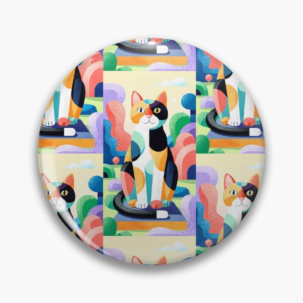 Item preview,  Magic Cat in Pastel Geometric Forest designed and sold by Idealforme.