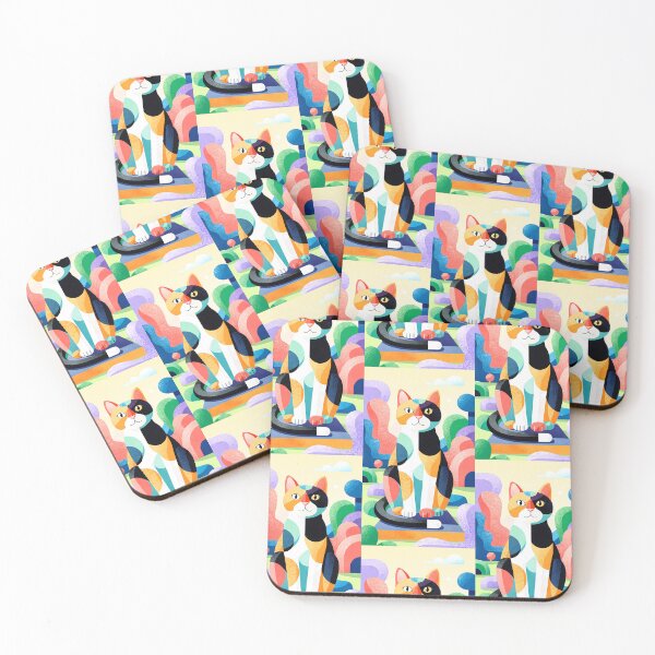 Item preview,  Magic Cat in Pastel Geometric Forest designed and sold by Idealforme.