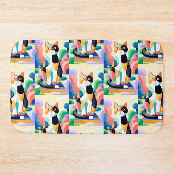 Item preview,  Magic Cat in Pastel Geometric Forest designed and sold by Idealforme.