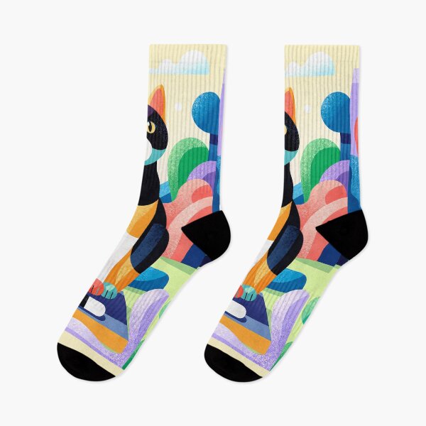 Item preview,  Magic Cat in Pastel Geometric Forest designed and sold by Idealforme.