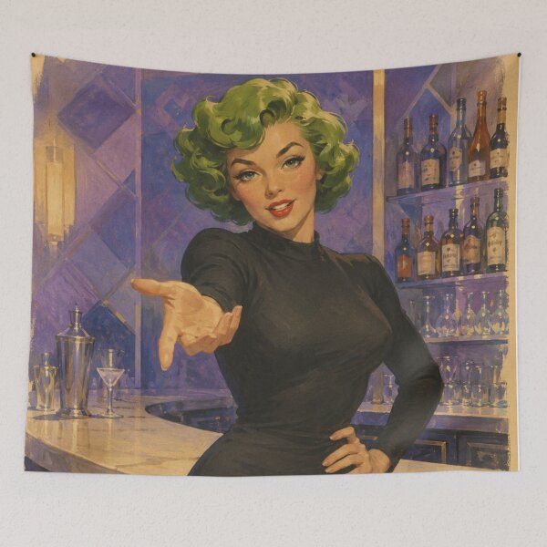Item preview, Retro Psychic Heroine Pinup – Vintage Anime Glamour Art designed and sold by Cosplayvintage.