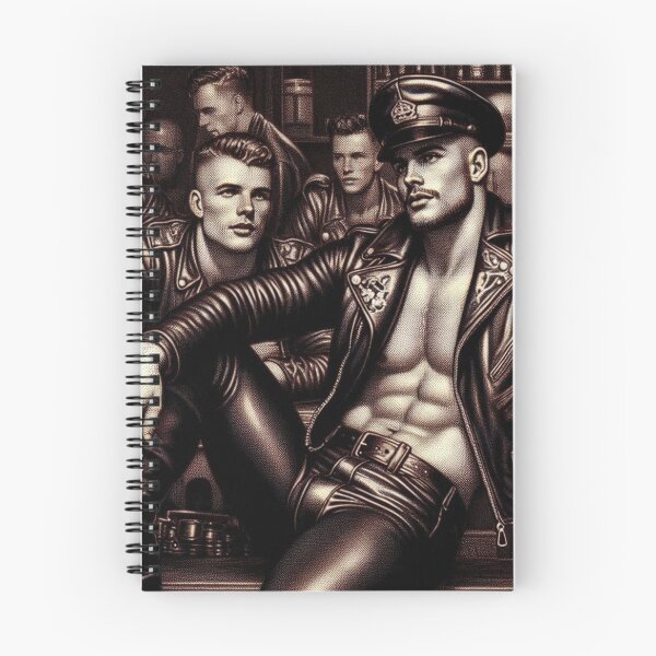 Item preview, Vintage Gay Leather Bar Daddy Hungry Eyes Tom of Finland Tribute Gay Pride Graphic Design designed and sold by ItsAKinkThing.